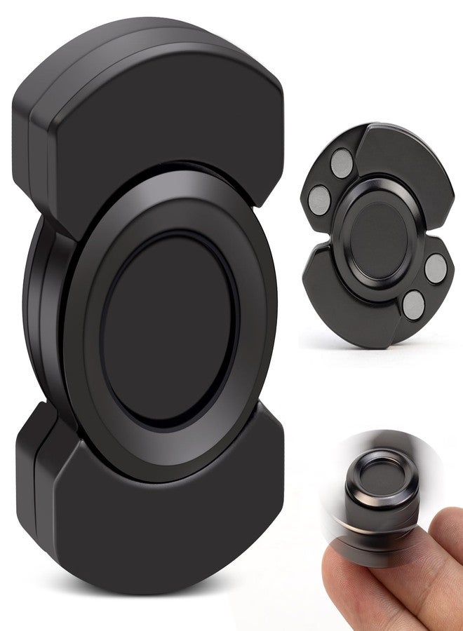 D.G.PLAYER 3-in-1 Fidget Toys Adults: Spinner, Slider & Clicker - Magnetic Stainless Steel Bearing for Super-Stable Rotation - Stress Relief, Enhanced Focus, and Habit Breaking, Kids Valentines Day Gifts (Black) - Image 1